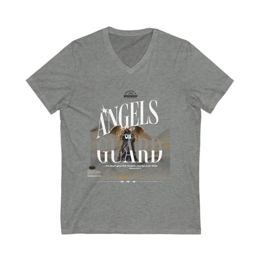 Angels Unisex Jersey Short Sleeve V-Neck Tee